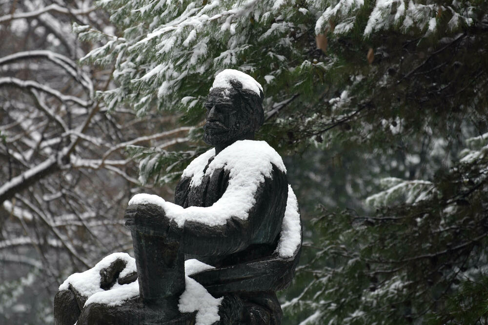 Spomenik u podgoričkom Njegoševom parku, Foto: BORIS PEJOVIC