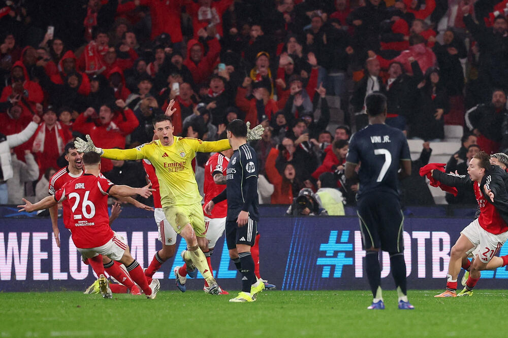 Ludnica na "Da Lužu" nakon gola Trubina, Foto: Reuters