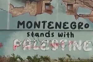 Pokret solidarnosti sa Palestinom: Oštećen mural u Podgorici