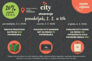 Otvara se novi City market na Zabjelu uz sjajne popuste i poklone