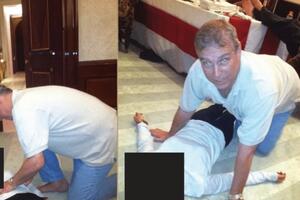 Epstinovi fajlovi: Bivši princ Endru četvoronoške kleči iznad žene...