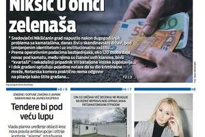 Naslovna strana "Vijesti" za 1. februar 2026.