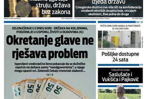 Naslovna strana "Vijesti" za 2. februar 2026.