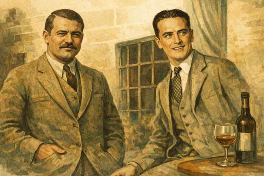 Hemingvej i Ficdžerald, ilustracija, Foto: Glif redakcija