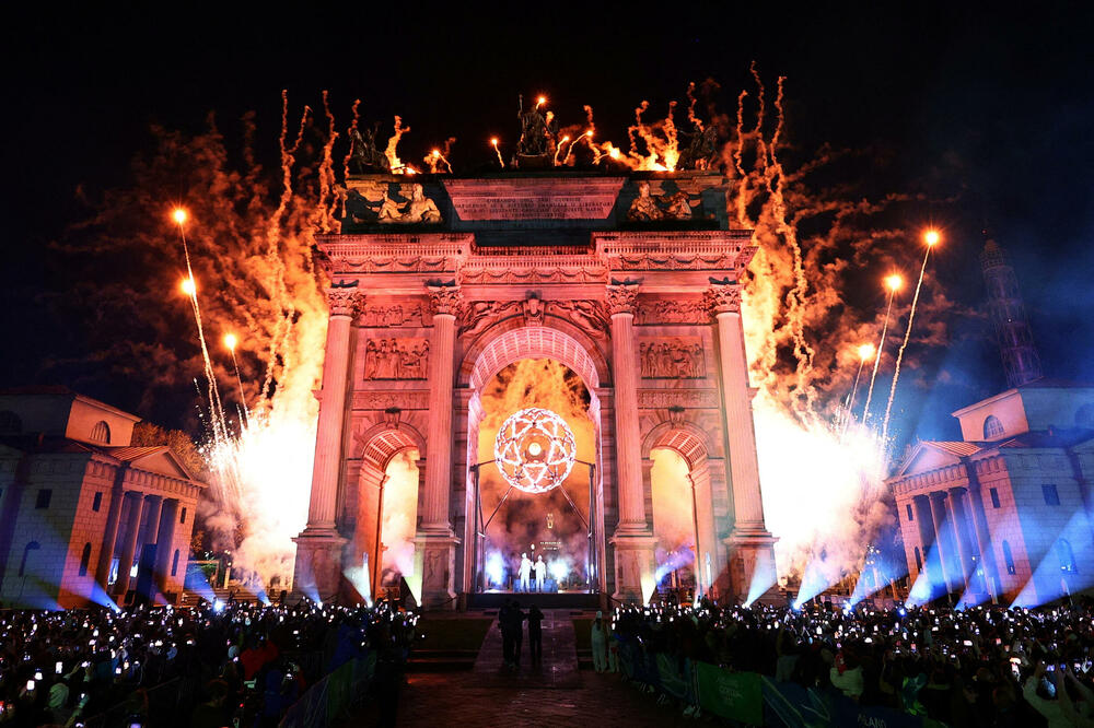 Sa ceremonije otvaranja Zimskih igara, Foto: Rojters