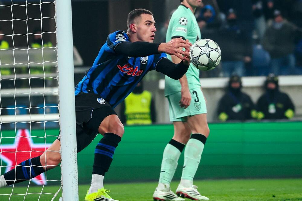 Krstović nakon prvog gola u Ligi šampiona, Foto: X/Atalanta BC