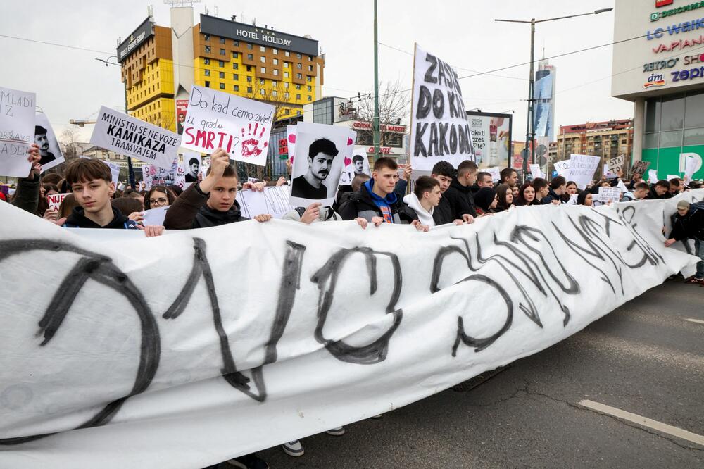 Protest nakon nesreće u Sarajevu, Foto: Rojters