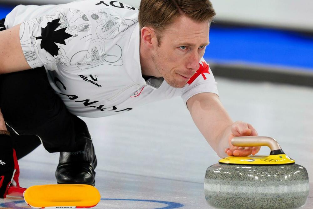 Mark Kenedi, kanadski takmičar u karlingu, izazvao je salvu kritika zbog nepristojnog ponašanja u meču protiv Švedske, Foto: Andrew Milligan/PA Wire
