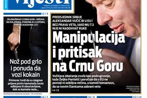 Naslovna strana "Vijesti" za 23. februar 2026.