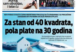 Naslovna strana "Vijesti" za 25. februar 2026.