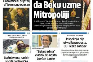 Naslovna strana "Vijesti" za 26. februar 2026.