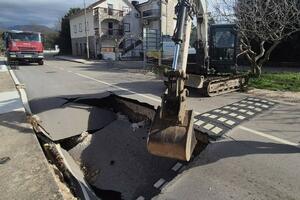 Padavine dovele do urušavanja lokalnog puta Tivat-Radovići