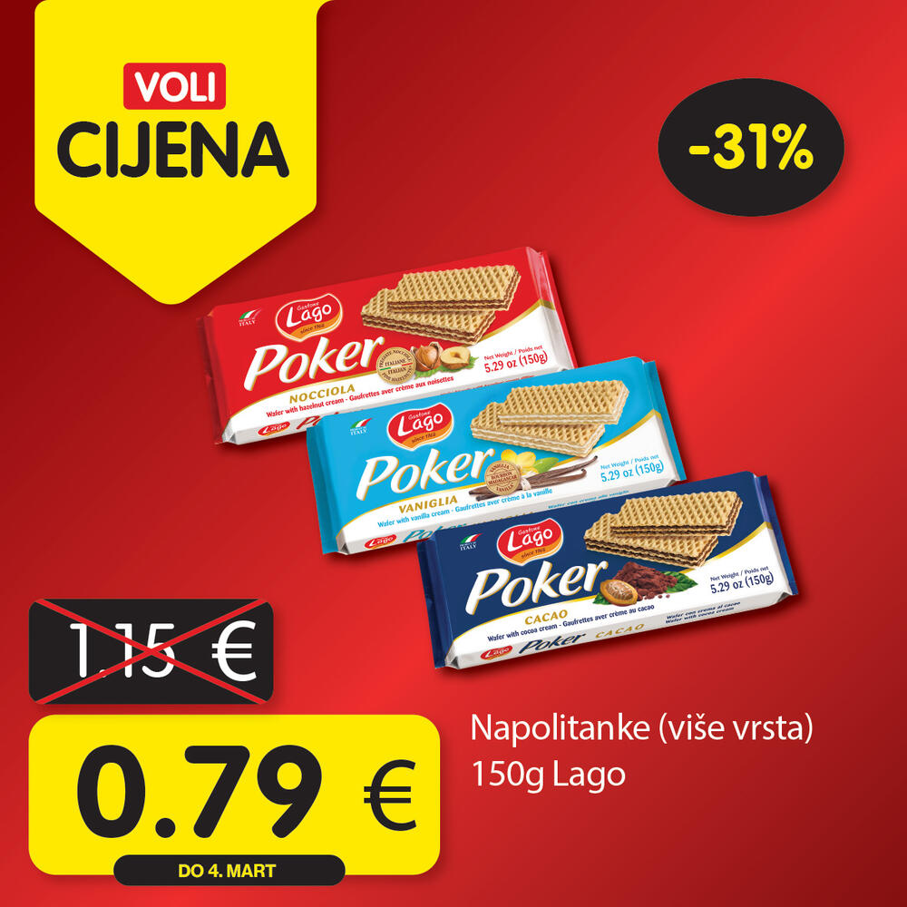 <p><em>Širok izbor proizvoda po najpovoljnijim cijenama na tržištu u svim Voli i Naš diskont marketima.</em></p>