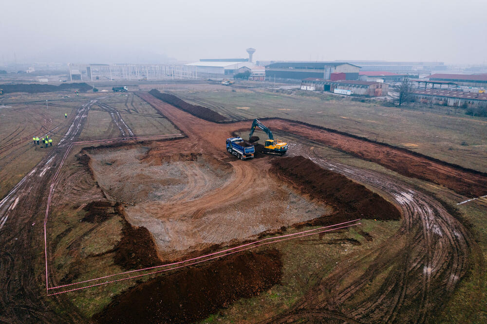 Gradilište postrojenja u Botunu, Foto: Otpadne vode Podgorica
