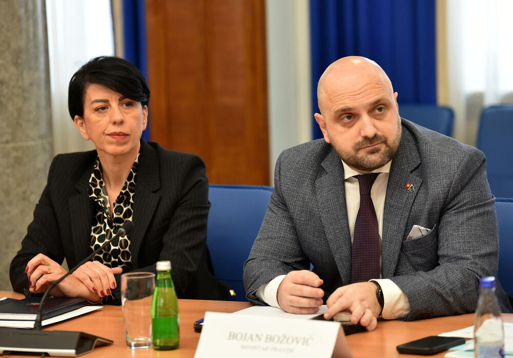 Raičević i ministar pravde Bojan Božović