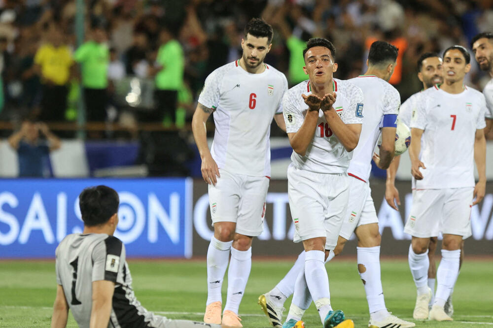 Fudbaleri Irana na meču protiv Sjeverne Koreje u kvalifikacijama za Svjetsko prvenstvo, Foto: Reuters