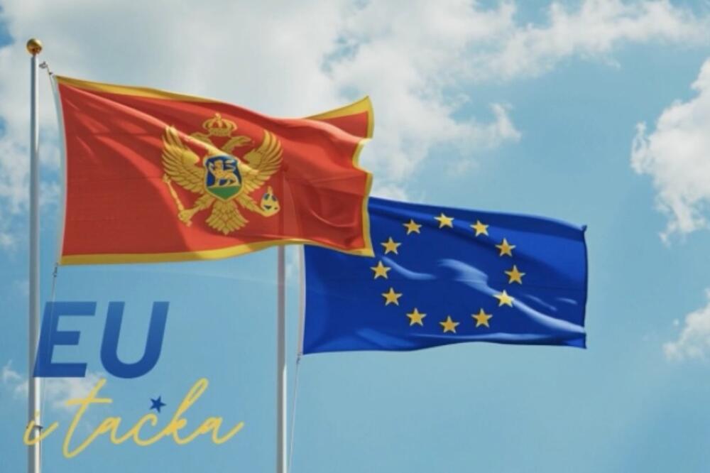 Zastave Crne Gore i EU (Ilustracija), Foto: Shutterstock