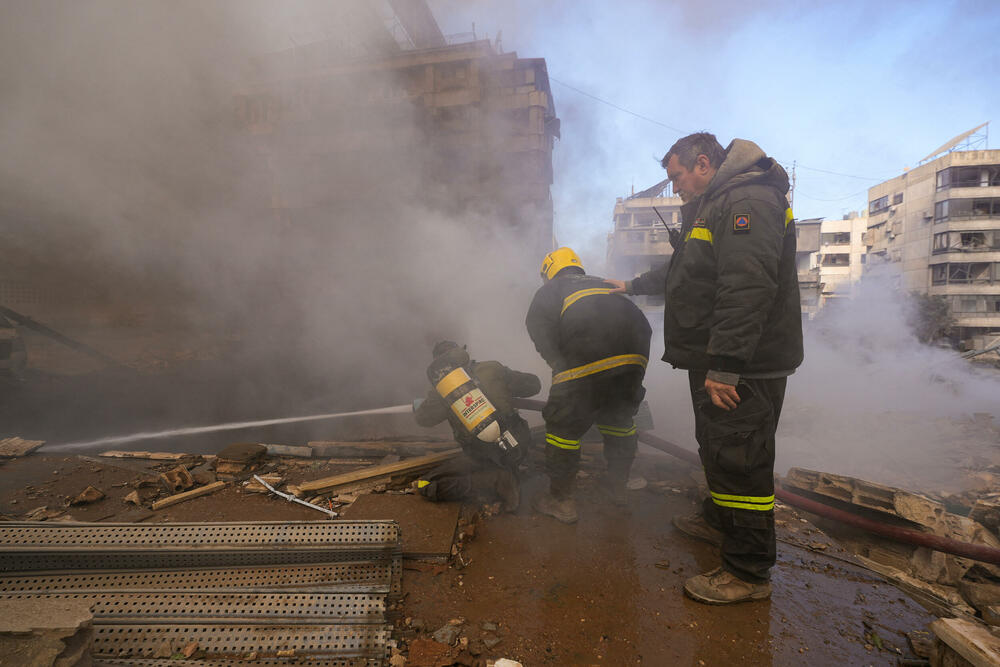 Mjesto izraelskog napada u predgrađu Bejruta