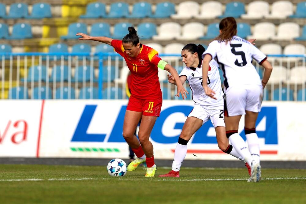 Armisa Kuč in the match against Albania, Photo: FSCG