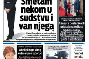 Naslovna strana "Vijesti" za 6. mart 2026.