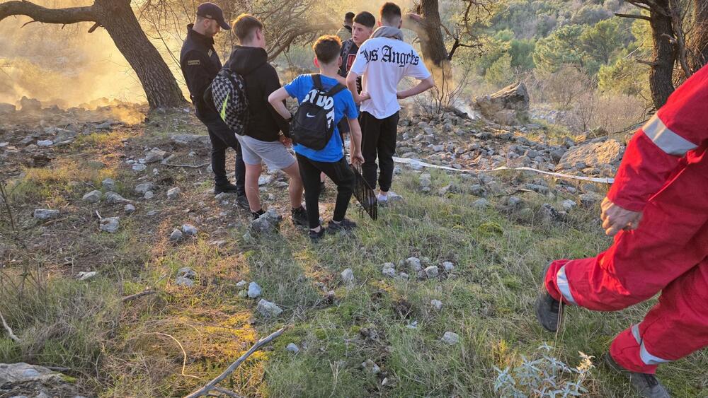 <p>Prema riječima komandira Službe zaštite i spašavanja Opštine Tivat Milorada Giljače, gorelo je oko 300 kvadrata niskog rastinja a vatra je prijetila da zahvati gustu borovu šumu što je spriječila efikasna reakcija gasilaca</p>