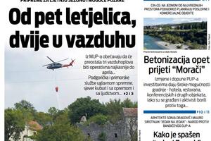 Naslovna strana "Vijesti" za 8. mart 2026.