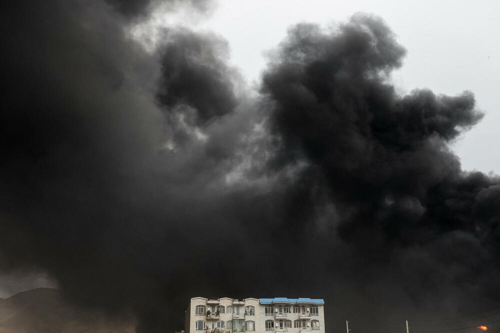 Dim nakon jednog od napada na Teheran, glavni grad Irana