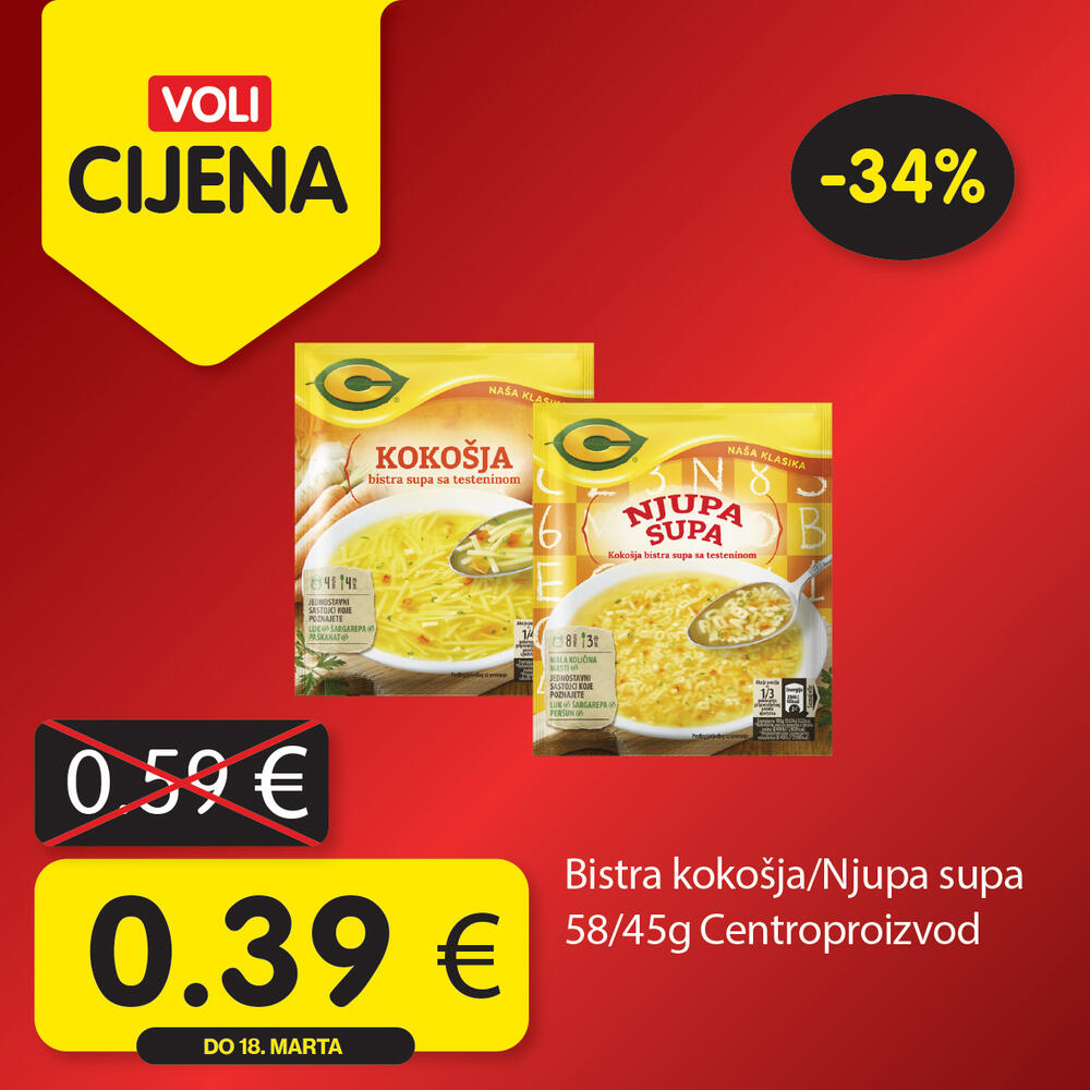<p>Širok izbor proizvoda po najpovoljnijim cijenama na tržištu u svim Voli i Naš diskont marketima.</p>  <p> </p>