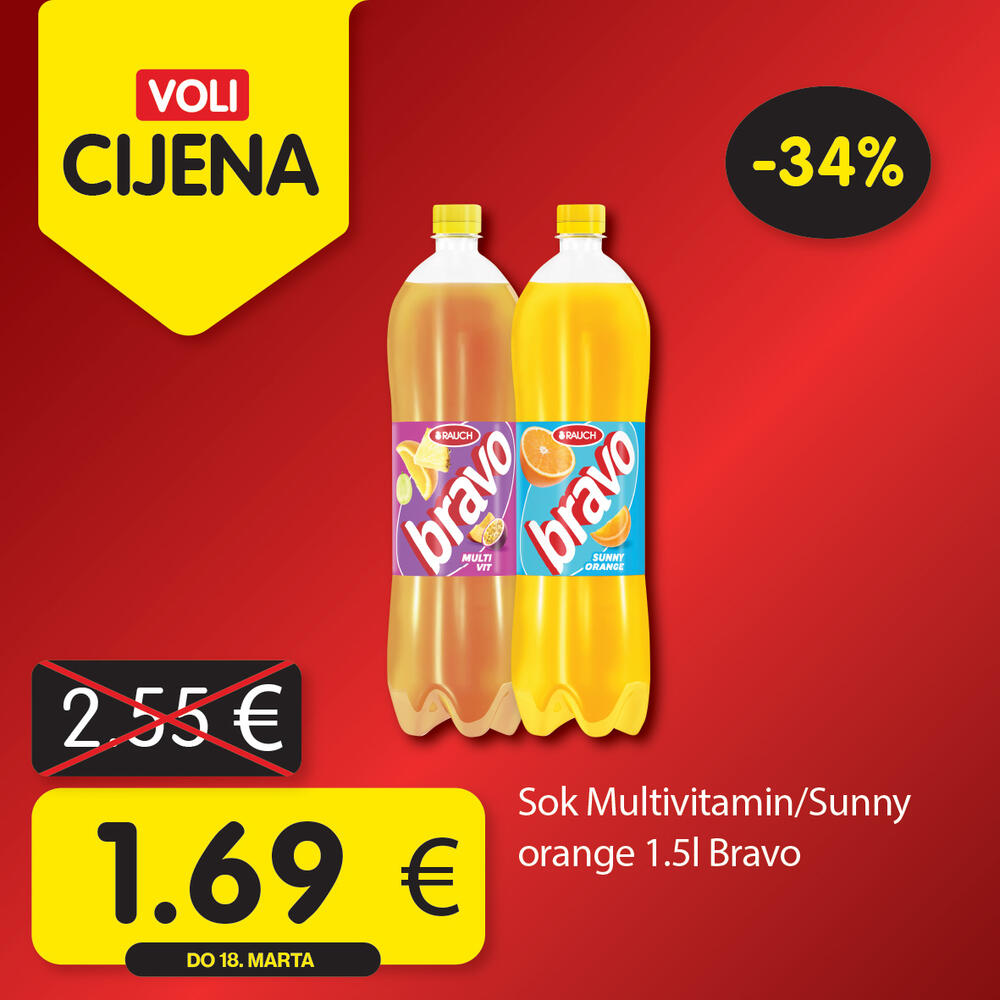 <p>Širok izbor proizvoda po najpovoljnijim cijenama na tržištu u svim Voli i Naš diskont marketima.</p>  <p> </p>