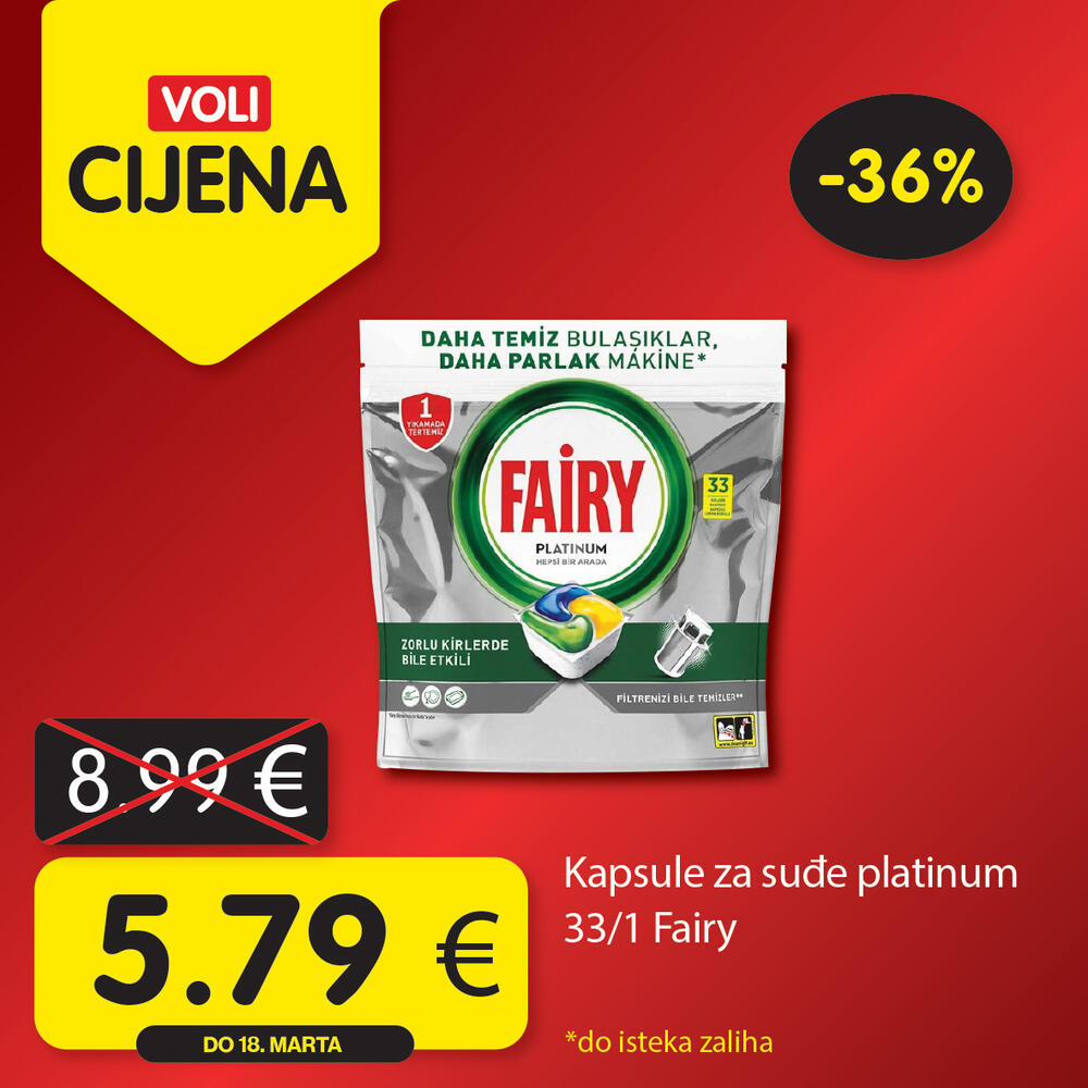 <p>Širok izbor proizvoda po najpovoljnijim cijenama na tržištu u svim Voli i Naš diskont marketima.</p>  <p> </p>