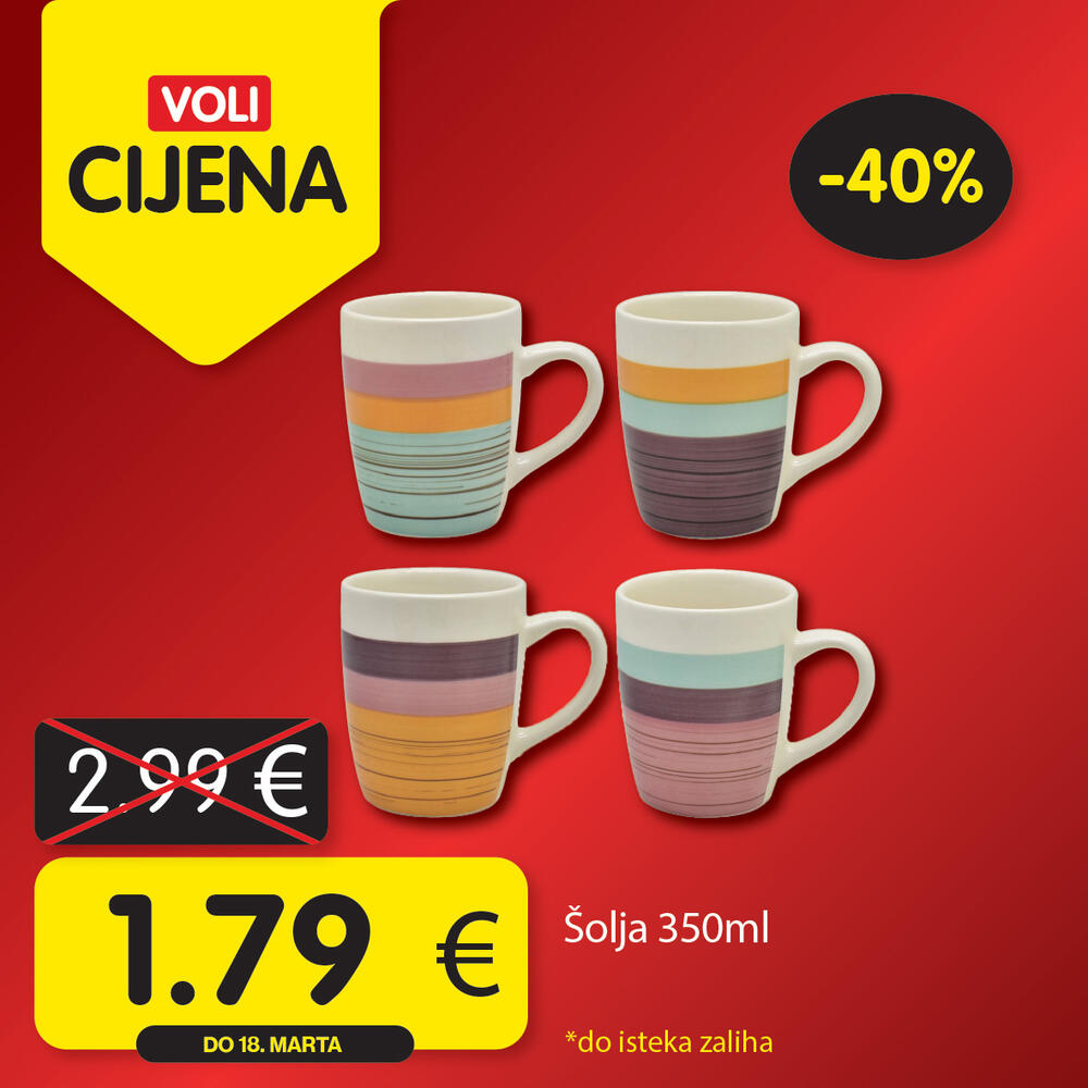 <p>Širok izbor proizvoda po najpovoljnijim cijenama na tržištu u svim Voli i Naš diskont marketima.</p>  <p> </p>