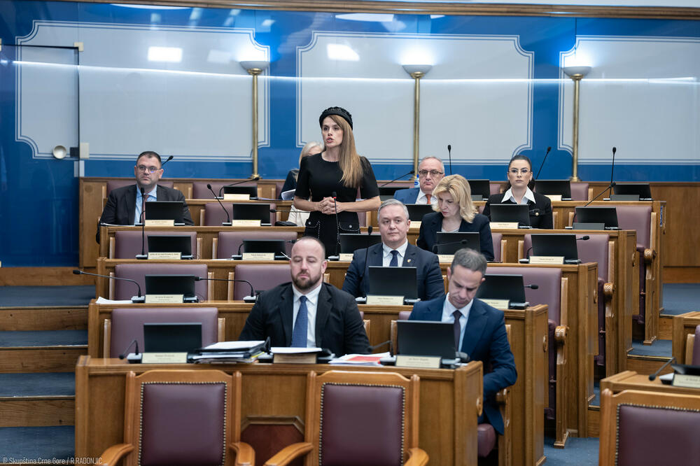 Poslanica Vuković Kuč na jučerašnjoj sjednici, Foto: Skupština Crne Gore/R.Radonjić