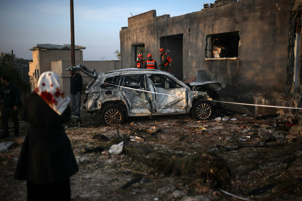 Detalj iz Izraela nakon iranskog napada