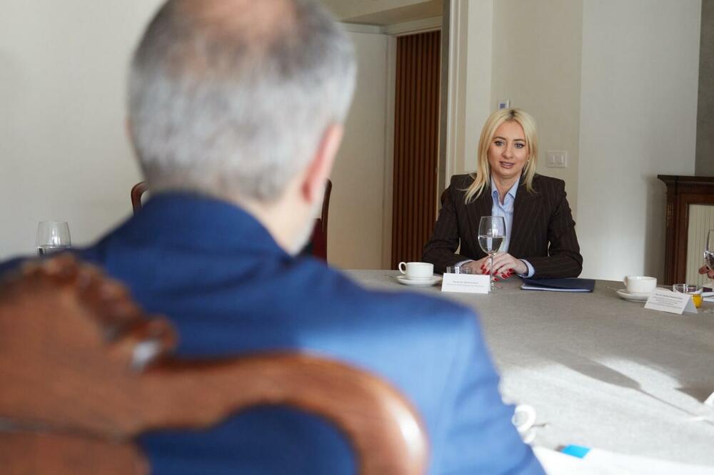 Gorčević tokom sastanka sa Sampedrom, Foto: X/Maida Gorčević