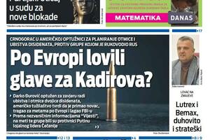 Naslovna strana "Vijesti" za 17. mart 2026.