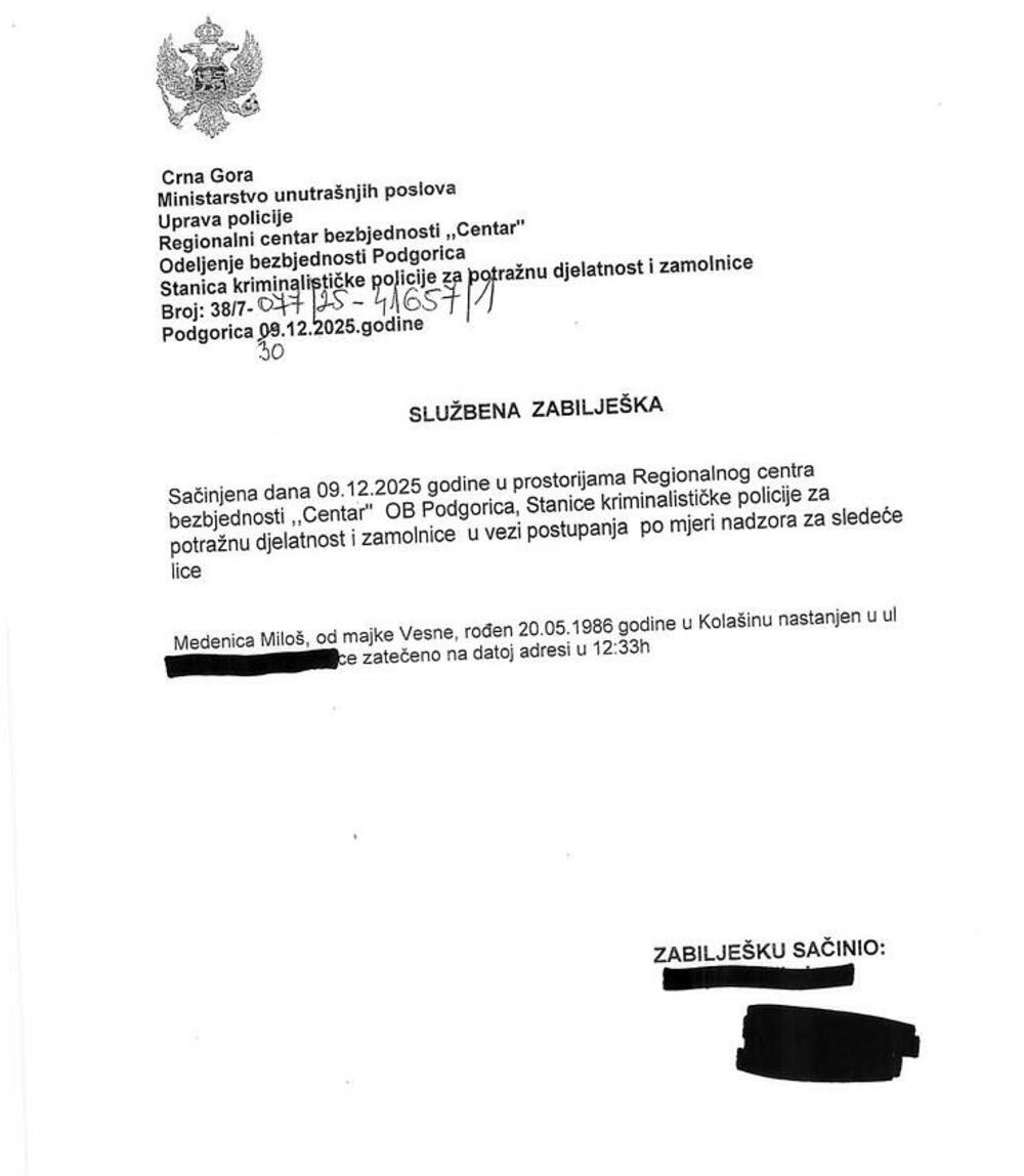 <p>"Gotovo dva mjeseca nakon bjekstva Miloša Medenice, javnost i dalje nema odgovor na najosnovnije pitanje &ndash; ko je odgovoran što je lice pod mjerom nadzora uspjelo da pobjegne. Osim sastanka u kabinetu premijera gdje su se čelnici izvršne i sudske vlasti 'dogovorili' da je za bjekstvo Medenice 'kriv sistem', do danas nemamo adekvatan odgovor o institucionalnoj odgovornosti za bezbjednosni propust ovakvih razmjera"</p>