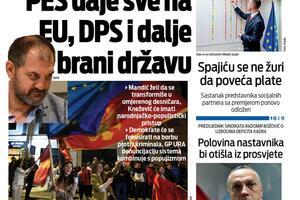 Naslovna strana "Vijesti" za 18. mart 2026.