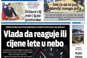Naslovna strana "Vijesti" za 19. mart 2026.