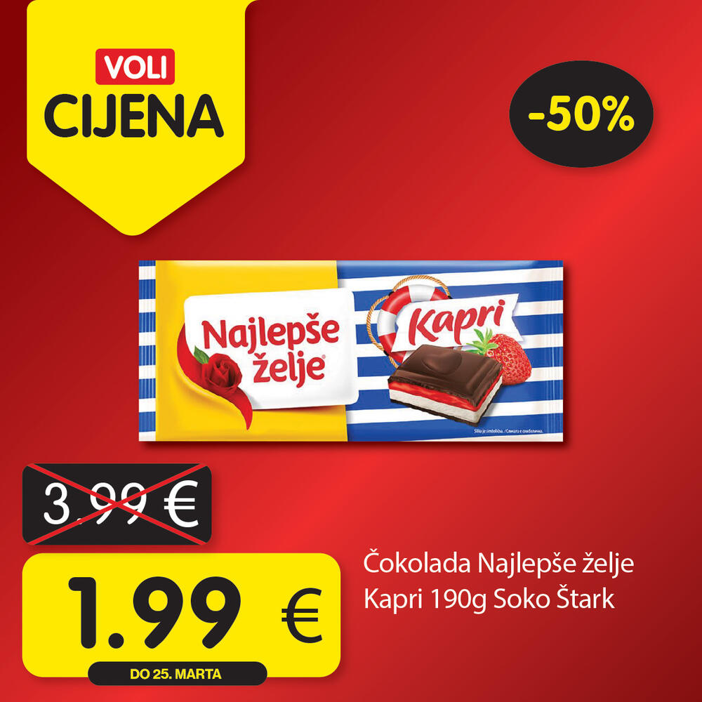 <p><em>U svim Voli i Naš diskont marketima, svakog četvrtka vas očekuje novi krug vaših omiljenih Voli cijena.</em></p>
