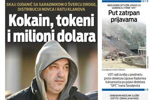 Naslovna strana "Vijesti" za 20. mart 2026.