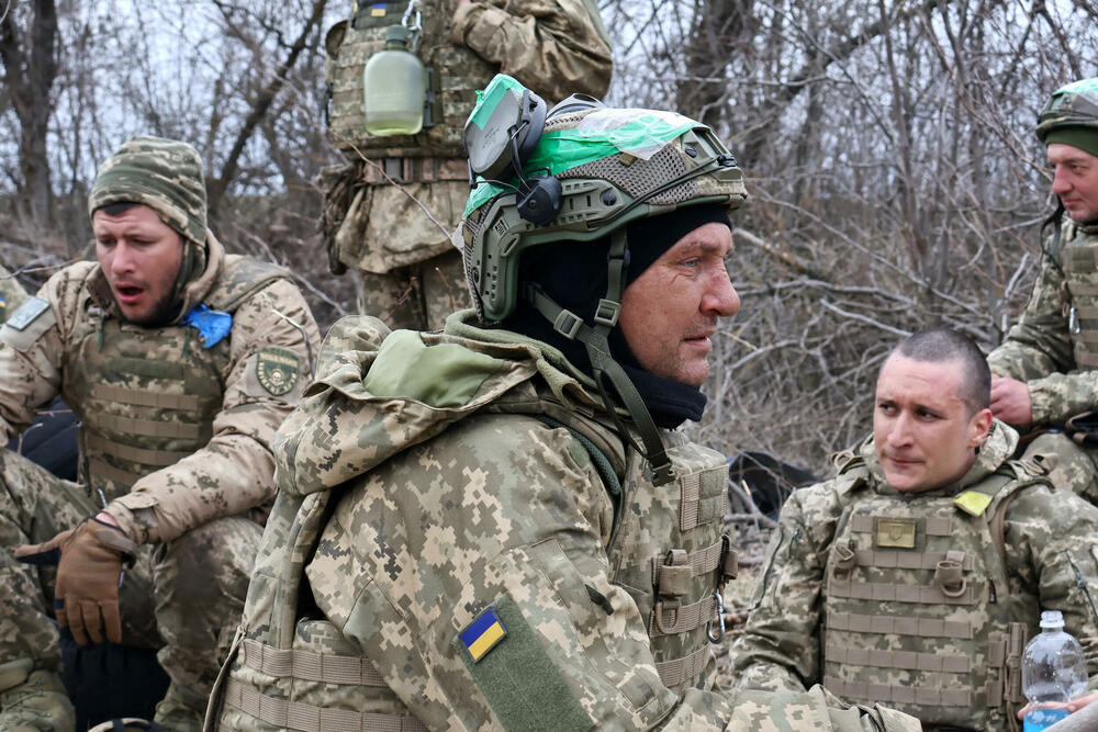 Novi regruti tokom obuke blizu ratišta u Zaporoškoj oblasti 21. marta