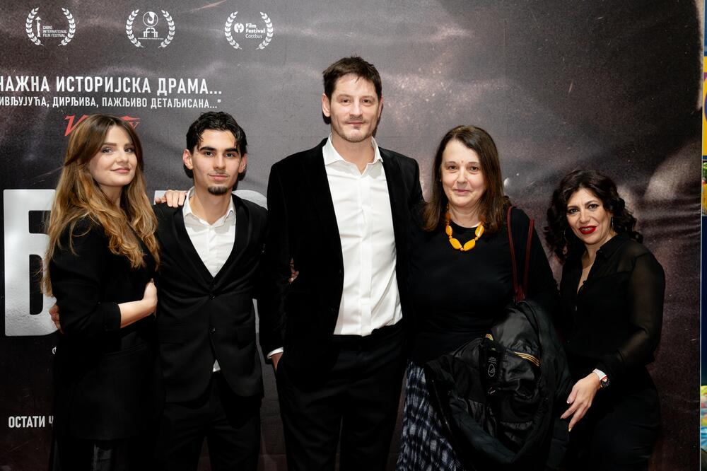 Sa projekcije filma &ldquo;Obraz&rdquo;: Ana Vujadinović Tomić, Elez Adžović, Igor Benčina, Melina Pota Koljević, Foto: Privatna arhiva