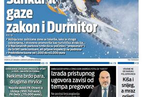 Naslovna strana "Vijesti" za 29. mart 2026.