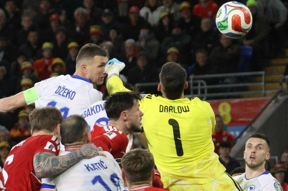 Džeko postiže gol koji je BiH odveo u finale baraža, Foto: Nogometni savez Bosne i Hercegovine/Facebook