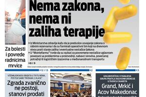 Naslovna strana "Vijesti" za 31. mart 2026.