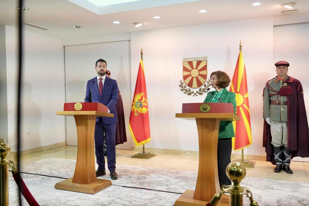 Milatović i Siljanovska Davkova, Foto: Kancelarija za odnose s javnošću predsjednika Crne Gore