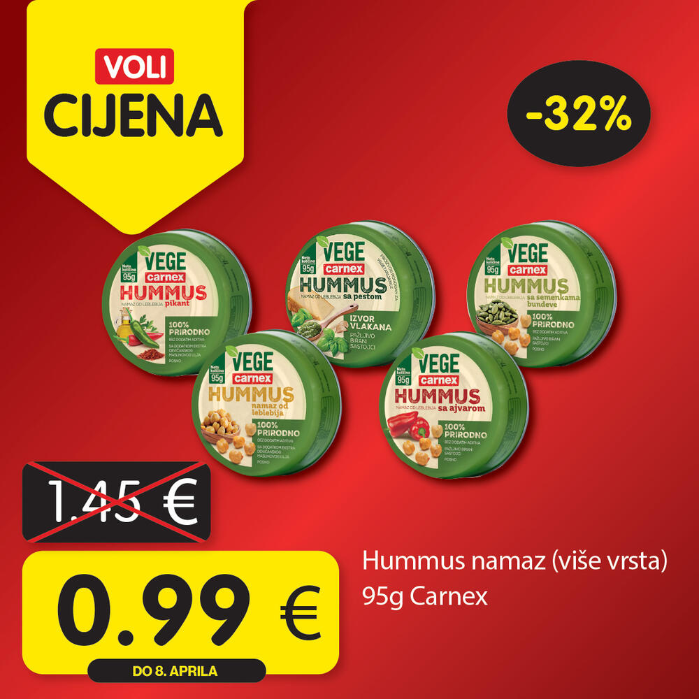 <p><em>Širok izbor proizvoda po najpovoljnijim cijenama na tržištu u svim Voli i Naš diskont marketima.</em></p>  <p> </p>