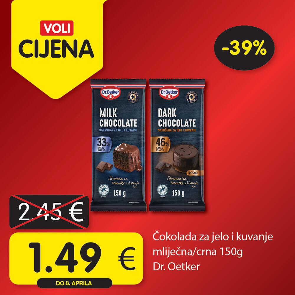 <p><em>Širok izbor proizvoda po najpovoljnijim cijenama na tržištu u svim Voli i Naš diskont marketima.</em></p>  <p> </p>