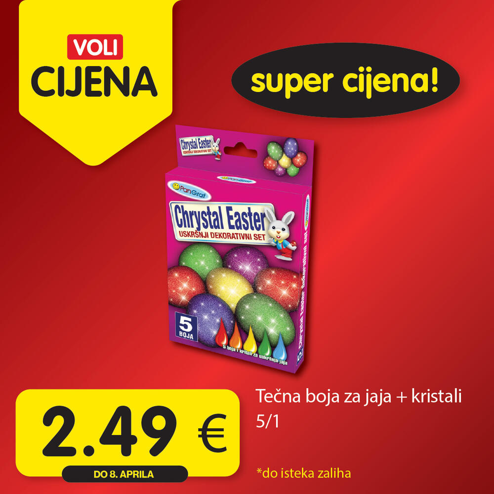 <p><em>Širok izbor proizvoda po najpovoljnijim cijenama na tržištu u svim Voli i Naš diskont marketima.</em></p>  <p> </p>