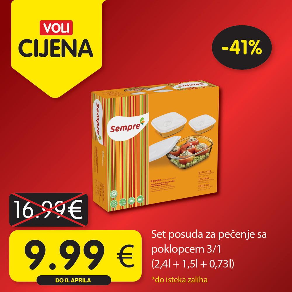 <p><em>Širok izbor proizvoda po najpovoljnijim cijenama na tržištu u svim Voli i Naš diskont marketima.</em></p>  <p> </p>